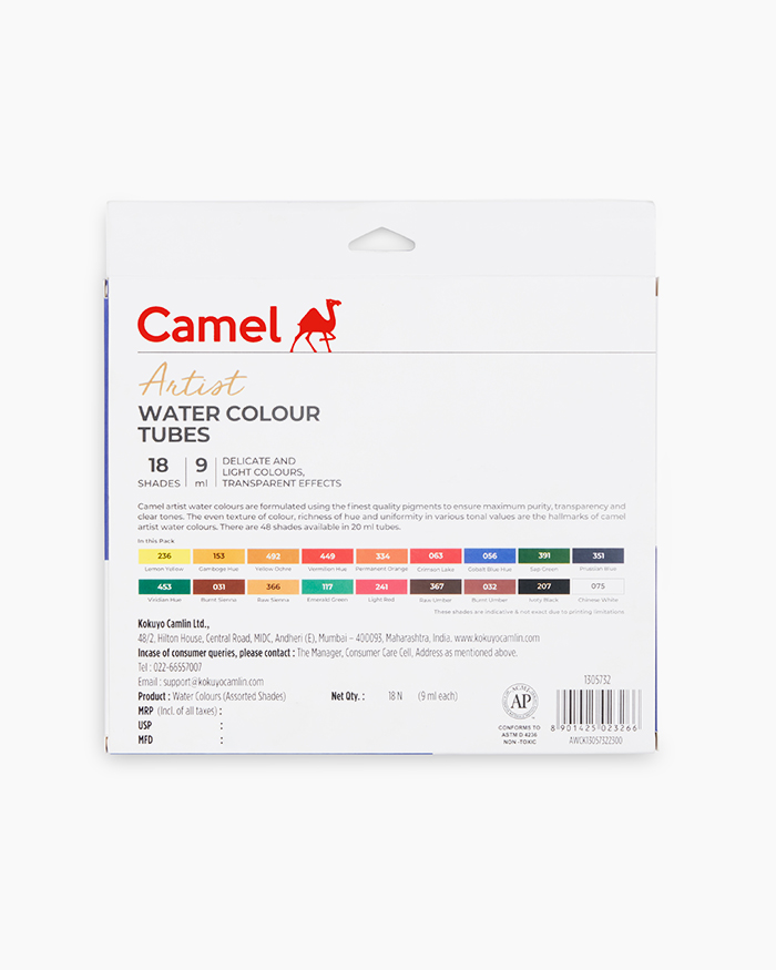 ARTIST WATER COLOUR TUBES